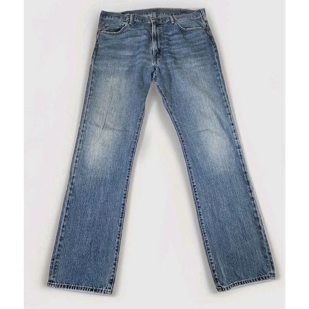 Polo Ralph Lauren Authentic Dungaree Jeans Men's 38x34 Straight Leg Blue Denim